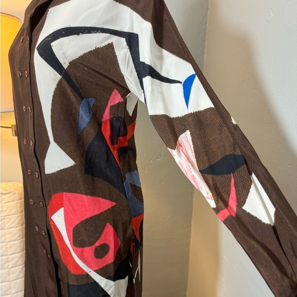 Akris Masonite Print Mulberry Silk Long Tunic Blouse / Mini dress - Picture 4 of 7